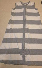 Burts Bees Baby Beekeeper Sleep Sack Size Small 0-6 Months Grey White Stripes