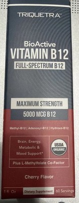 Triquetra BioActive B12 5000 MCG Plus L-L-Methylfolate Hydroxy-B12 Adenosyl-B12