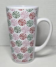 SCM Home Multicolored Holiday Peppermint Candies Oversized Coffee/Hot Cocoa Mug