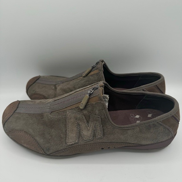 Merrell scarpe donna arabesche in pelle con zip taglia 10