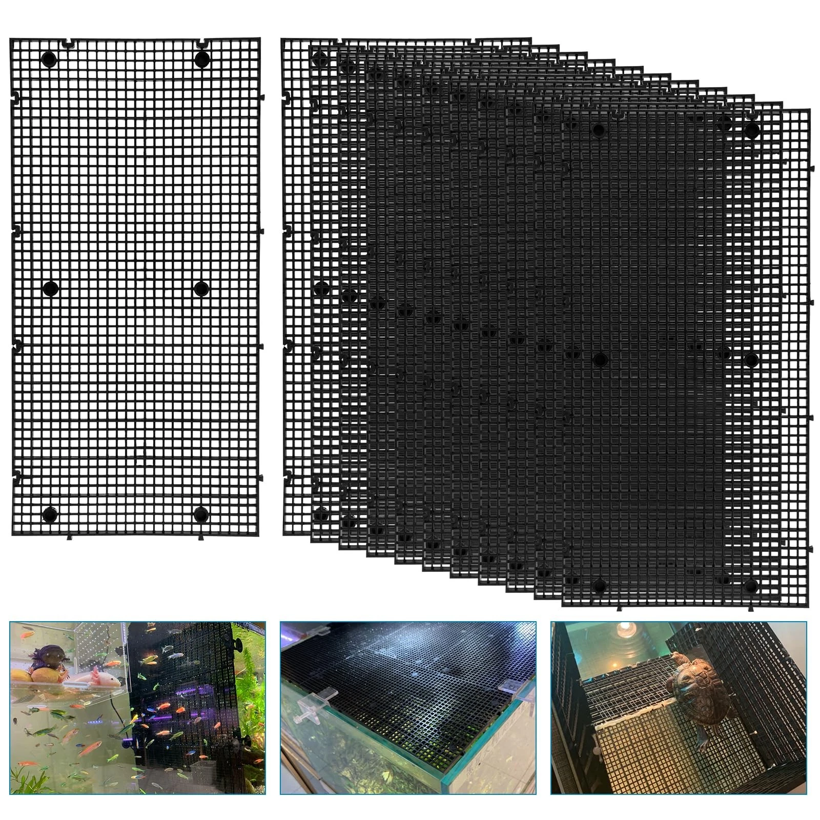 Plastic Egg Crate Grip Panel Fish Tank Divider Aquarium Divider Filter Bottom...