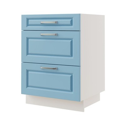 Schubladenunterschrank Pescara 60x50x82cm REJS Vollauszug wählbar (PE-D3R/60)