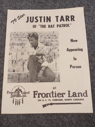 Frontier Land Rat PATROL Autógrafo Justin Tarr Bullitt LEER Carolina del Norte
