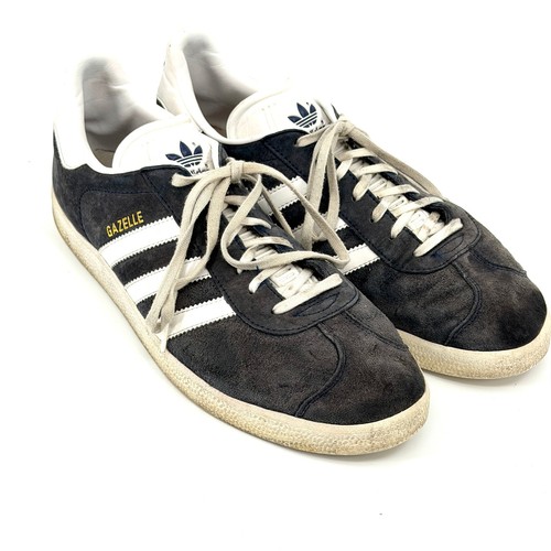 Adidas Gray Suede White Three Stripe Classic Low Top Gazelle Sneakers