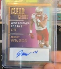 2024 leaf pro Set Pure Clear Choice Stardust #CC-JW1 Johnny Wilson AUTO /15