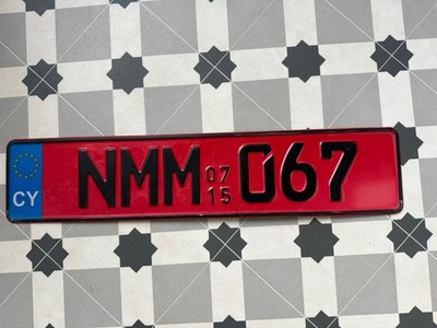 Cyprus Euro Number License hire car  Plate Used Condition