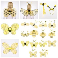 Adults Kids Fairy Stick Performance Bee Wings Party Headband Headwear Festival