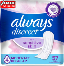Incontinence Pads for Women with Bladder Leaks, Sensitive Skin Pads Moderate Abs