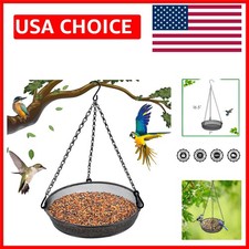 Durable Metal Outdoor Bird Feeder Tray   Perfect for Seeds, Fruits,  More