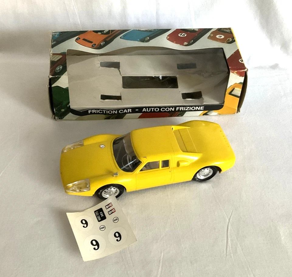 Lote 2 calcomanías MarcToys 303: '64 Porsche 904 Italia plástico 1:21 vintage años 70 ¡NUEVO EN CAJA! Foto 3 de 4