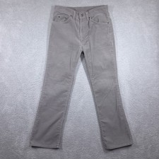 Vintage Levis Pants Men 32x30 Fits 31x29 Gray 517 Corduroy White Tab Talon 80s