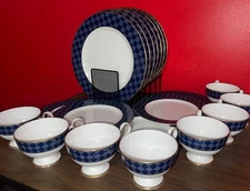 Set of 20 pieces Nikko Fine Bone China MAJESTIC dinner & salad plates & cups