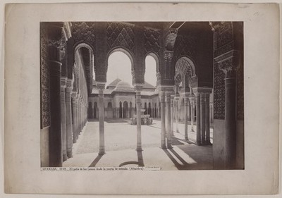 Alhambra Palace Granada Court of Lions Vintage 1880s Photo Reprint