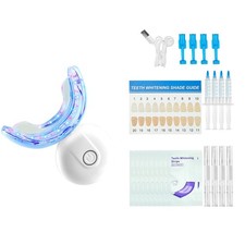 Teeth Whitening Kit with LED Light, 32 LED Accelerator Lights, Whitening Strips,