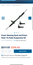 Power Steering Rack And Pinion Outer Tie Rods For 2005-09 Mustang