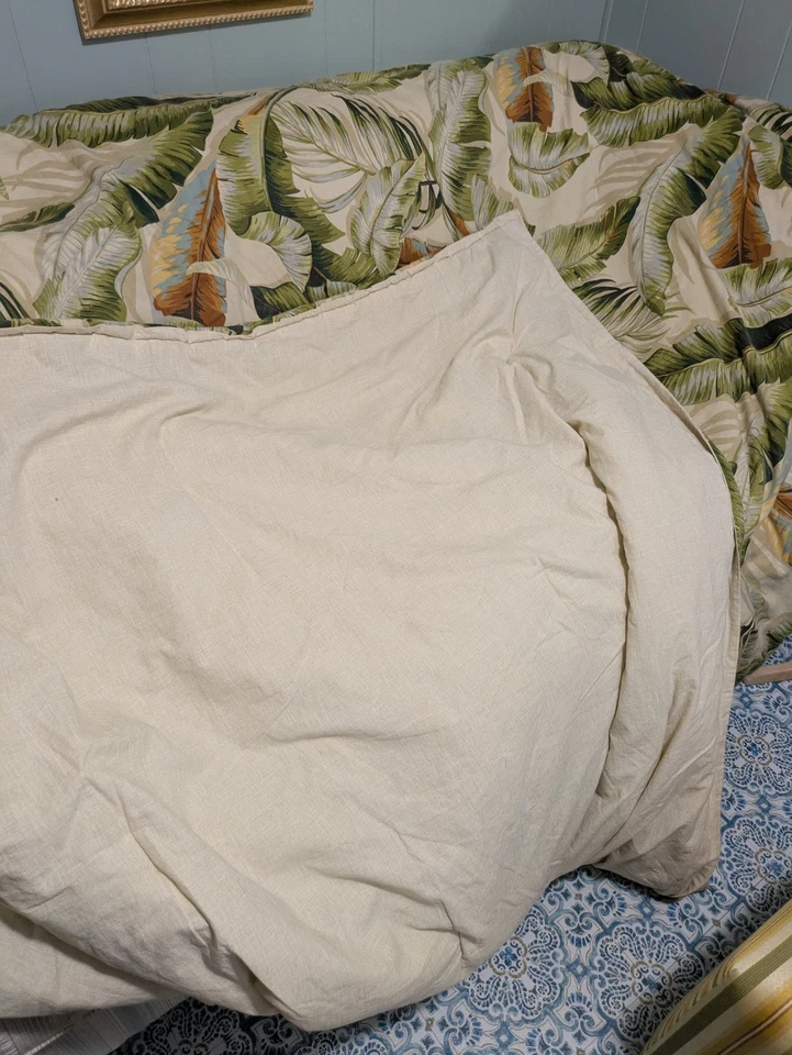 Tommy Bahama Palmiers King Size 109 X 98 Green Tropical Leaf Cotton Comforter - Image 3 of 4