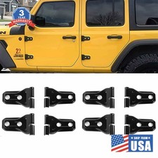 8x Door Hinge Cover Trim Exterior Accessories Fit Jeep Wrangler 18-23 Jl Jt Jlu