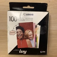 Canon 100 Sheets ZINK Sticky-Backed Peel & Stick Photo Paper 2" x 3" for IVY NEW