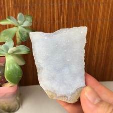 Natural blue chalcedony agate Crystal gemstone rough original Specimen A1894