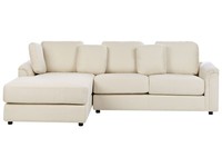 Ecksofa Stoff Helles Beige Rechtsseitig FüR 4 Personen L-Form Kohlo