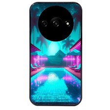 Coque noire pour Redmi A3 hawaii piscine