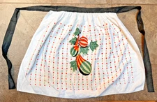 VTG Terry cloth towel Apron MCM Sayco Vegetables on -1970s