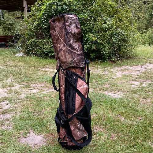 REALTREE Camouflage Stand Golf Bag Double Shoulder Strap 8-Way Club Divider - Picture 18 of 24