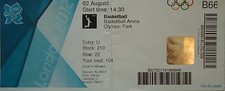 Ticket Olympic 2.8.2012 Men's Basketball Argentina - Tunisia B66