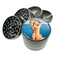 Country Pin Up Girls D17 Titanium Grinder 4 Piece Magnetic Hand Mueller 