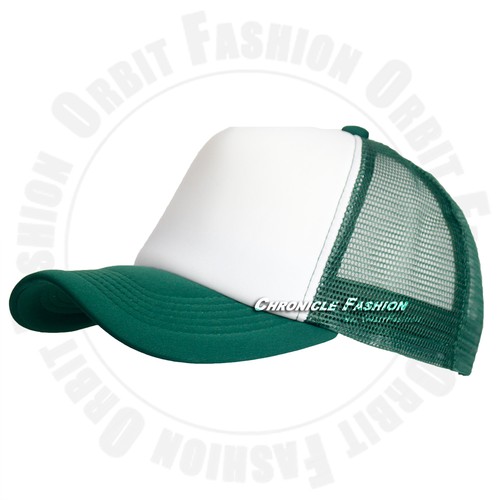 Plain Foam Trucker Hat Snapback Mesh Back Adjustable Curved Bill Cap Baseball - Picture 16 of 30