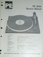 Dual PE 3044 Turntable Service Manual Record Changer Pioneer Thorens BIC