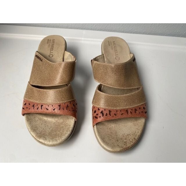 Sandali da donna Merrell taglia 10 con tacco a scorrimento casual selezionato cuscino d'aria fresca