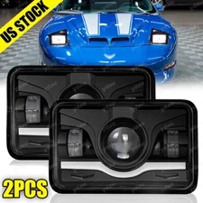 2x Fit For Pontiac Firebird 1991-1997 Trans Sport 4x6" LED Headlights Hi/Lo Beam