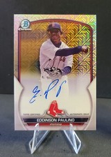 2023 Bowman Chrome Mojo Refractor Auto Eddinson Paulino RC Red Sox #BCMA-EP  