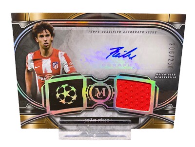 Topps 2022 Museum Joao Felix /250 Patch Auto Match Memorabilia Atlético Madrid