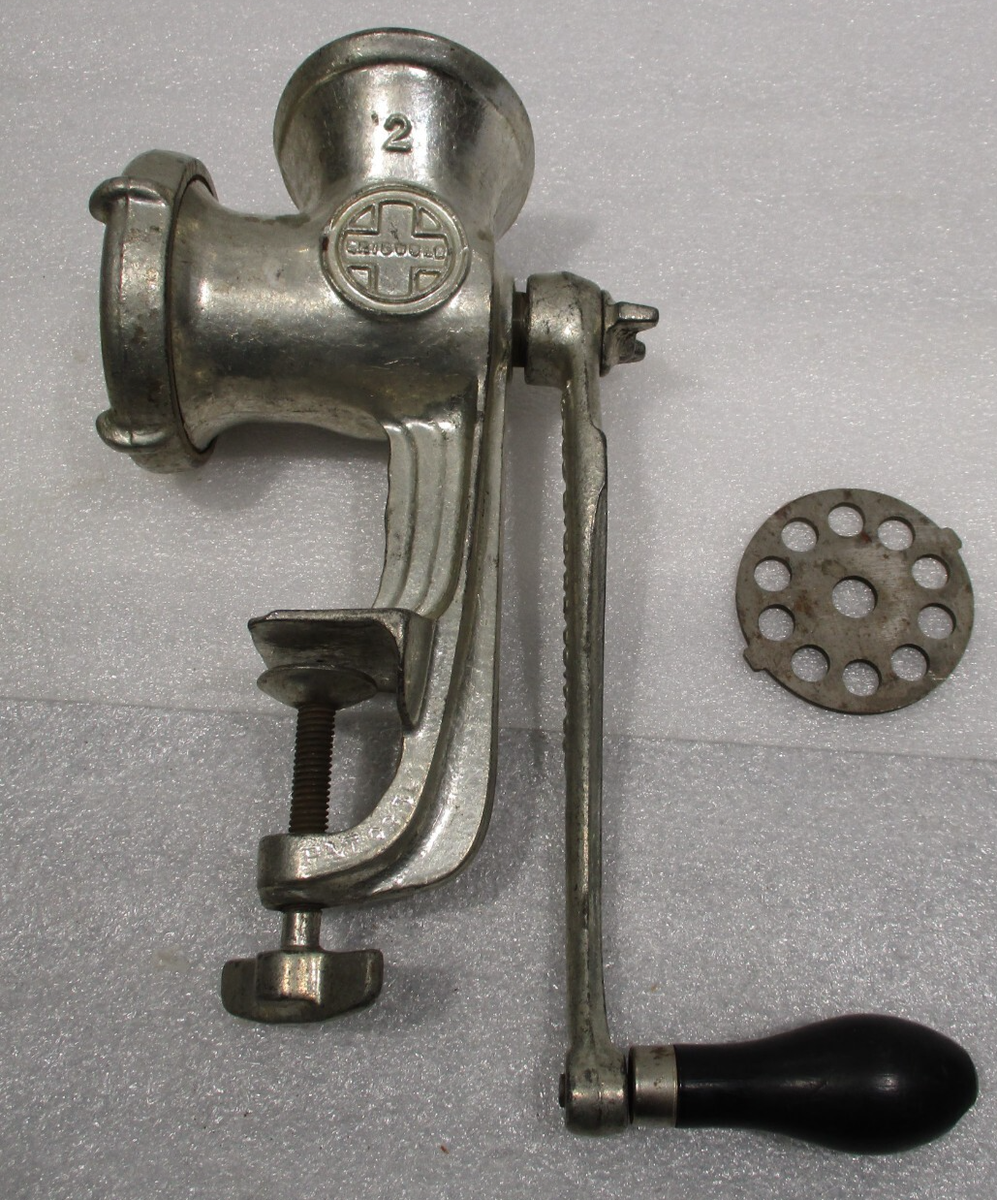 Vintage Griswold #2 Meat Grinder Table Clamp Hand Crank 2 Dies | eBay