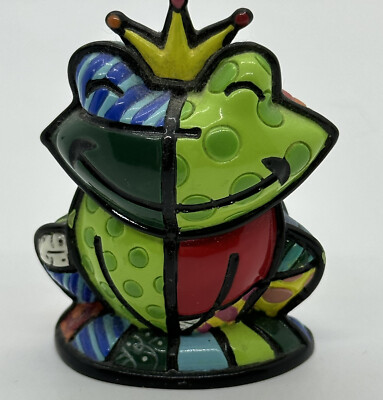 Romero Britto Mini Frog Prince Charming Figure 14072 Retired Collectible