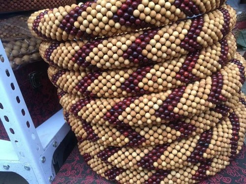 Natural Arborvitae Ya-bai wood Bead Steering Wheel Cover Massage Car Office - Bild 7 von 9