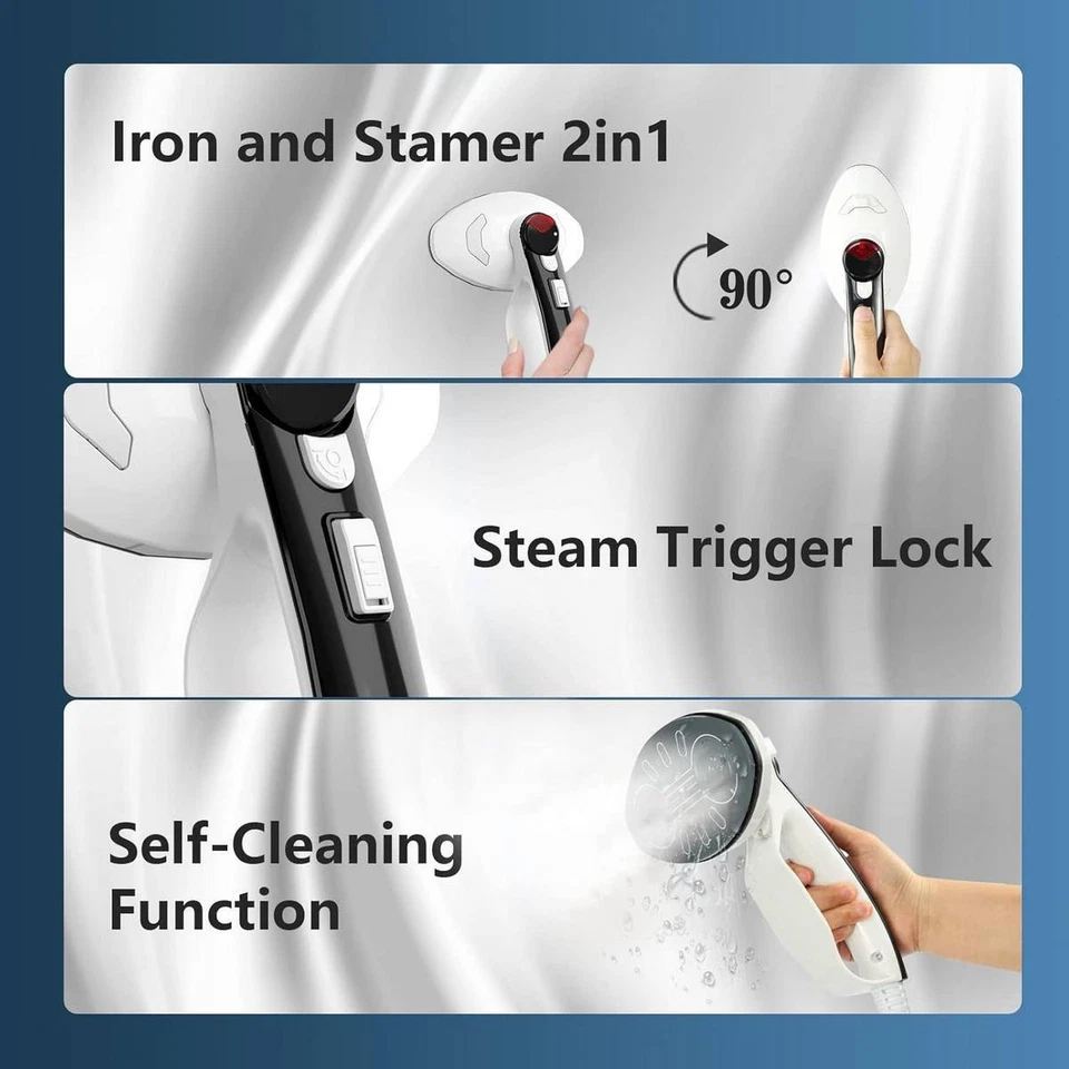 Dampfglätter Steamer Dampfbügelstation Vertikal Dampfbügler 1600W 2,4L Tank - Bild 3 von 4