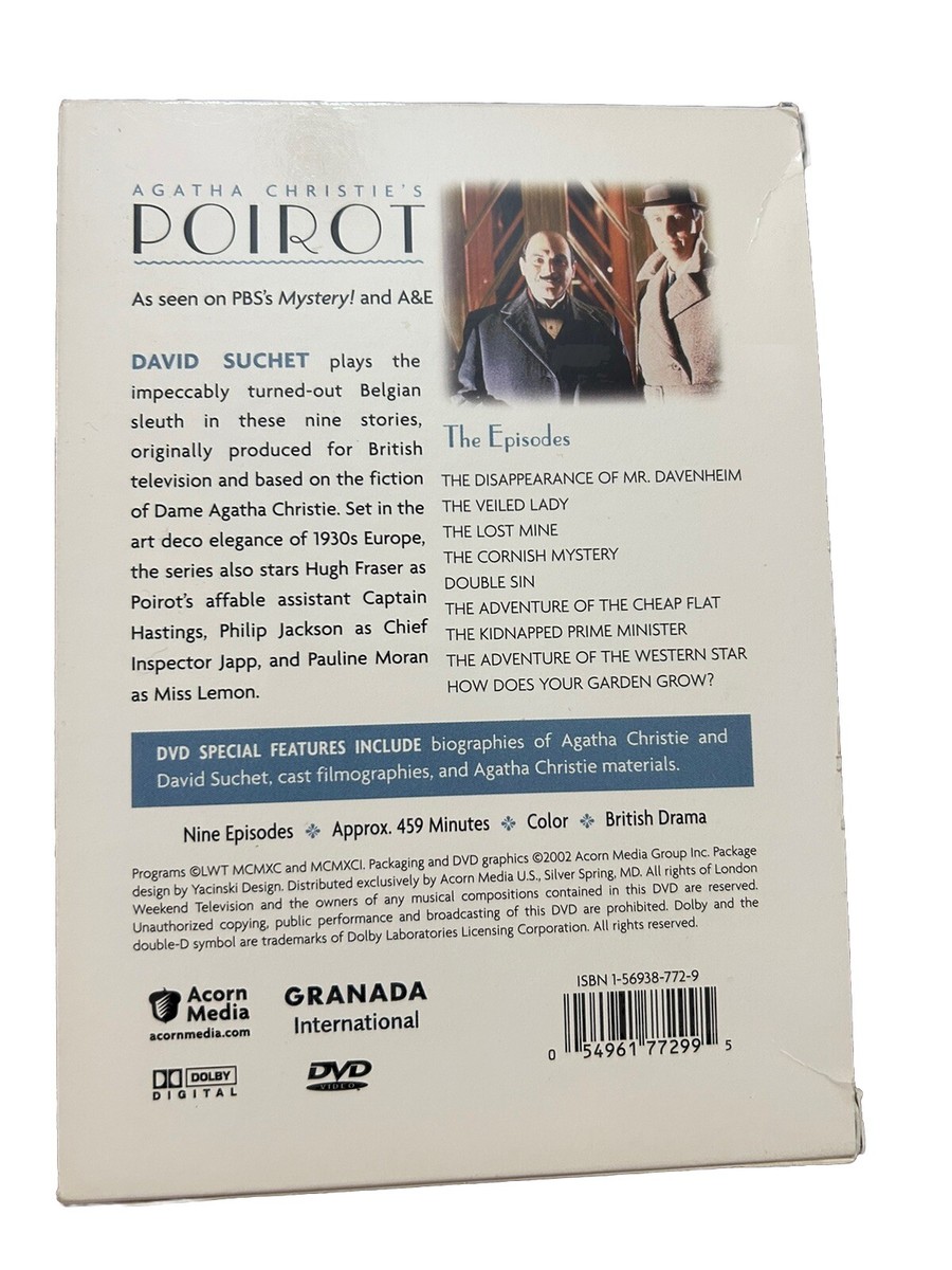 Agatha Christie's Poirot Set 1 Starring David Suchet , Pre-Owned