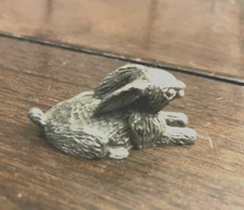 Vintage Adorable Hudson Pewter Wilson Bunny Rabbit  Miniature Figurine
