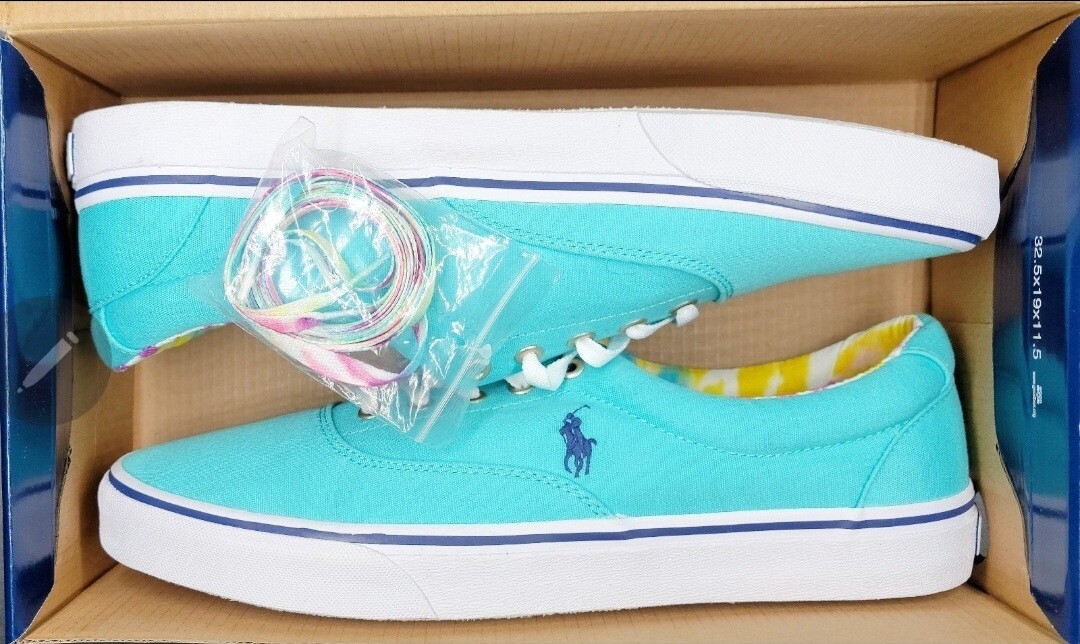 Polo Ralph Lauren Keaton Pony sneakers tie dye taglia 12 uomo nuove con scatola