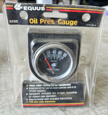 Nos Equus Quality 2 Chrome Oil Pressure Gauge 0-80 Psi 6520 - Fast Shipping