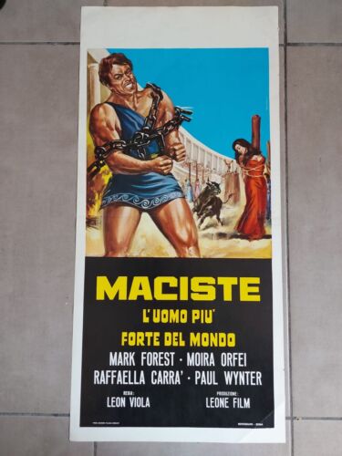 MACISTE L’UOMO PIU’ FORTE DEL MONDO Mark Forest Locandina Cinema Poster - Foto 1 di 1