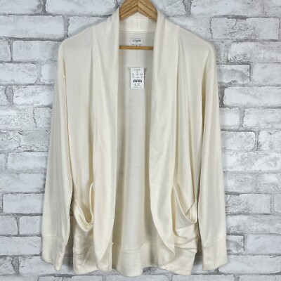 J.CREW FACTORY NWD Loose Knit Wrap White Cardigan Sweater SMALL CB470