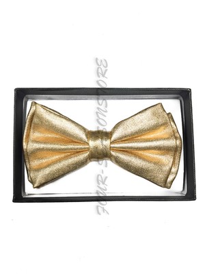 gold lame bow tie