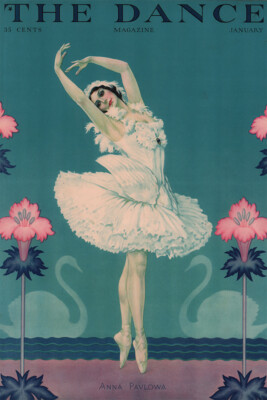 German Flower Ballet Dancer 1929 Print Original Vintage Wall Art
