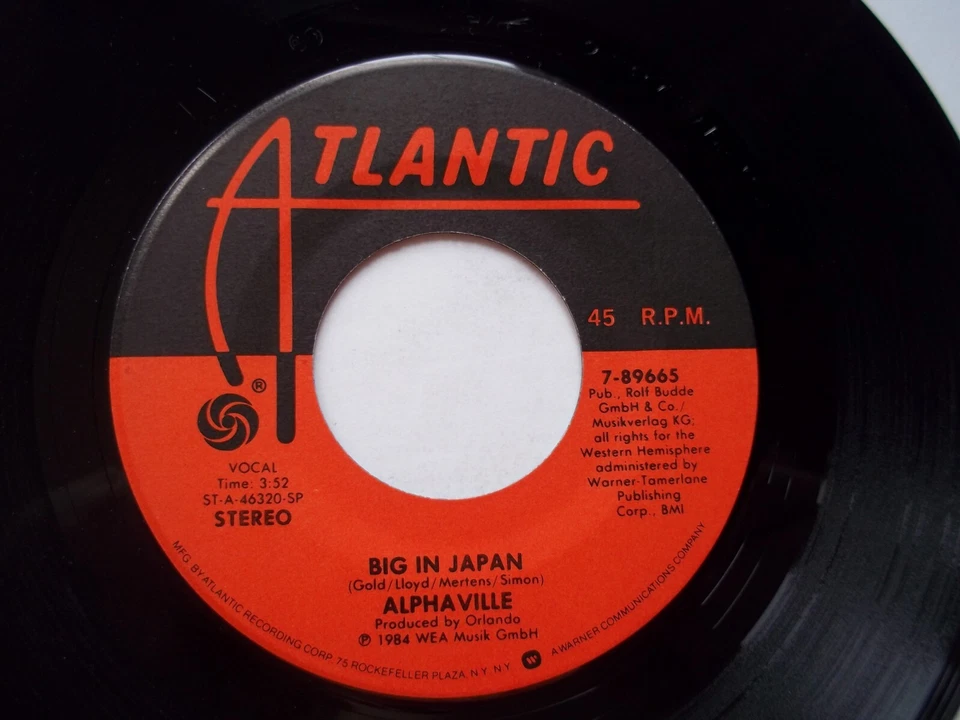 ALPHAVILLE - Big in Japan / Seeds - 45 RPM Record 7" Single 1984 w/ PICTURE SLV Foto 4 de 4