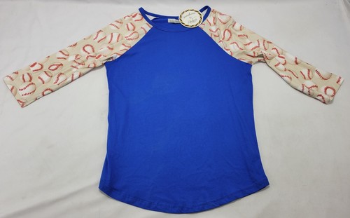 Sunshine and Rodeos Women's Blue Top Baseball 3/4 Sleeve T Shirt Size Medium - Picture 6 of 11