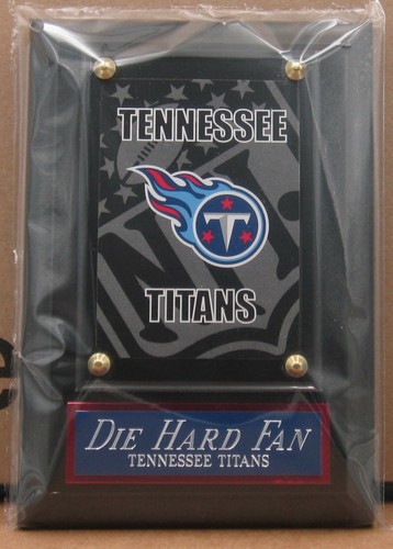 DIE HARD FAN TENNESSEE TITANS CARD WALL PLAQUE WITH EASEL FOR YOUR MAN CAVE - Picture 2 of 3